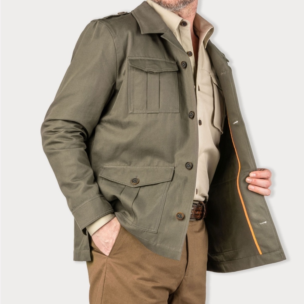 TravelSmith Khaki Military Jacket - Picture 1 of 16